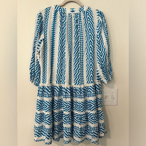 Beyond Words Boho Tiered Mini Dress S - Picture 4 of 6